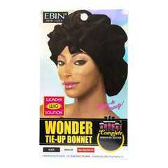 EBIN Wonder Wig Tie-Up Bonnet Black - Regular