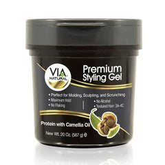Via Natural Premium Styling Gel Protein with Camellia Oil 567g