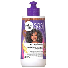 Salon Line S.O.S Cachos Oil Mix Nutritional Combing Cream 300ml