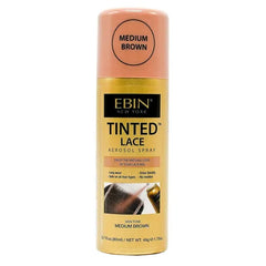 EBIN Tinted Lace Aerosol Spray Medium Brown 80ml