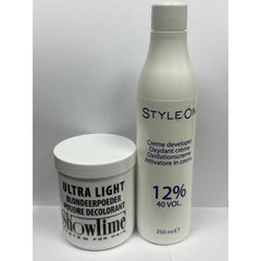 showtime Ultralight Blondeerpoeder (100gram) + Style on Oxidant Creme Peroxide 6% - (250ml)