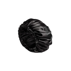 Jolie - Satin Bonnet Cap - Black