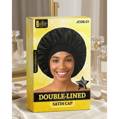 Jolie - Double Lined Satin Cap - Black