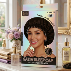 Jolie - Satin Sleep Cap - Brown