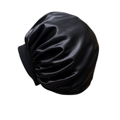 Jolie - Double Lined Satin Cap - Black
