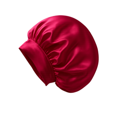 Jolie - Silk Bonnet Large Sleep Cap - Red