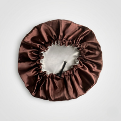 Jolie - Satin Sleep Cap - Brown