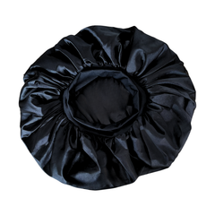 Jolie - Double Lined Satin Cap - Black