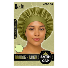Jolie - Double Lined Satin Cap - Green
