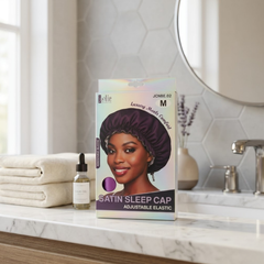 Jolie - Satin Sleep Cap - Purple