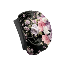 Jolie - Silk Bonnet Large Sleep Cap - Floral
