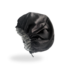 Jolie - Satin Sleep Cap - Black