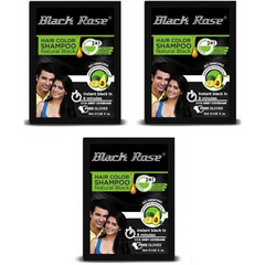 Black Rose - Hair Color Shampoo (Natural Black) 3 Sachets