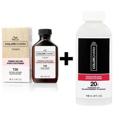 Wella Colorcharm Permanent Liquid Toner T28 Natural Blonde 42ml + 20 Volume Developer 118ml Duo