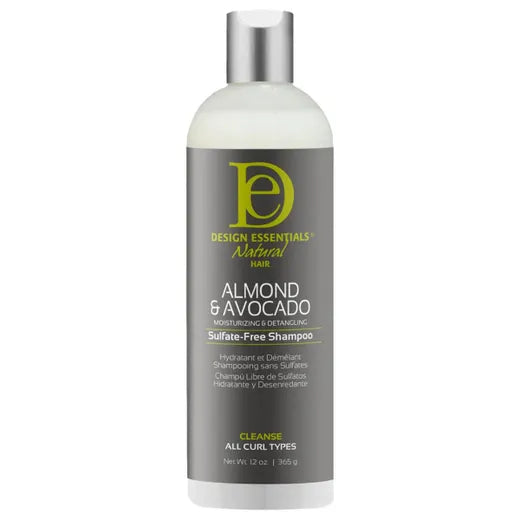 Design Essentials Almond & Avocado Moisturizing & Detangling Sulfate-Free Shampoo 365g