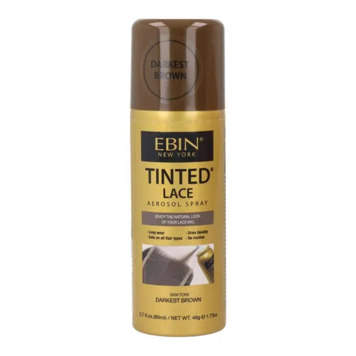 EBIN Tinted Lace Aerosol Spray Darkest Brown 80ml