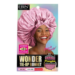 EBIN Wonder Wig Tie-Up Bonnet Baby Pink - Extra Jumbo