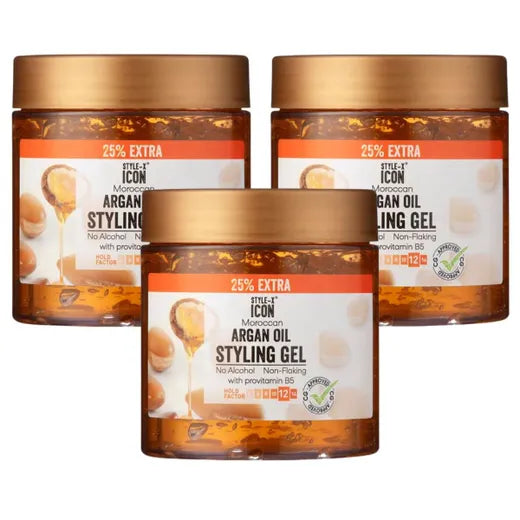 Style Icon Argan Oil Styling Gel 3x 525ml