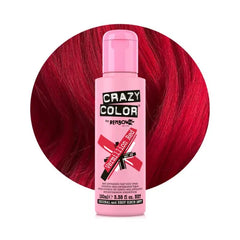 Crazy Color Semi-Permanent Hair Color 40 Vermillion Red 100ml
