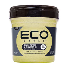 Eco Style Black Castor & Flaxseed Oil Styling Gel 16oz
