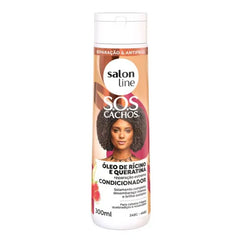 Salon Line S.O.S Cachos Hydration Keratin & Castor Oil Conditioner 300ml