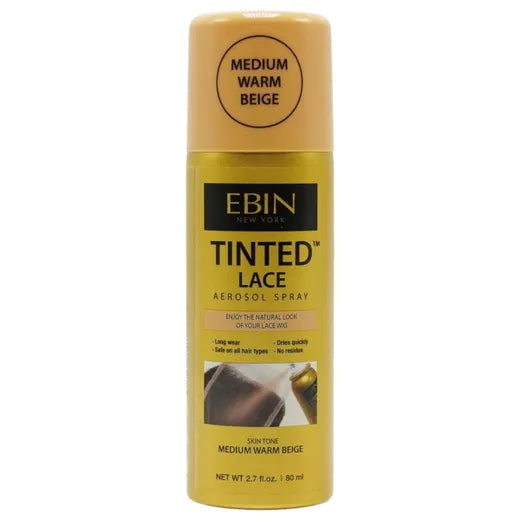 EBIN Tinted Lace Aerosol Spray Medium Warm Beige 80ml