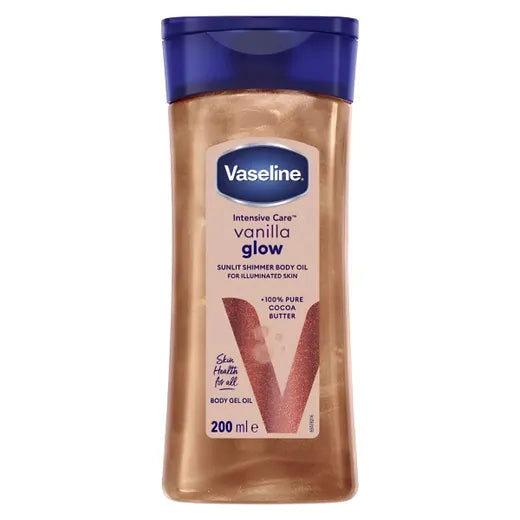 Vaseline Intensive Care Vanilla Glow Sunlit Shimmer Body Gel Oil 200ml