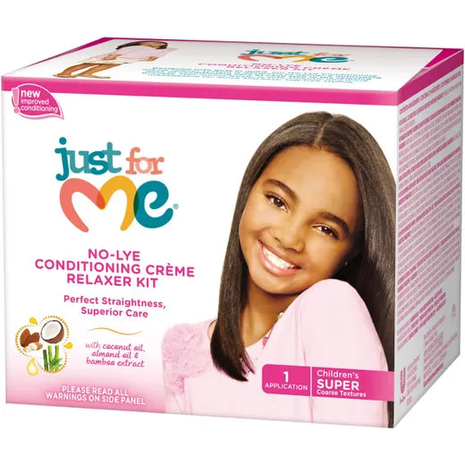 Just for Me No-Lye Conditioning Créme Relaxer Kit Super