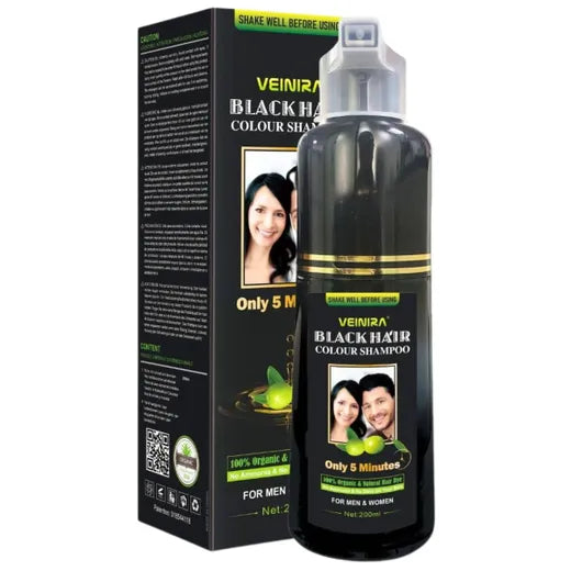 Veinira Natural Hair Colour Shampoo Black 200ml