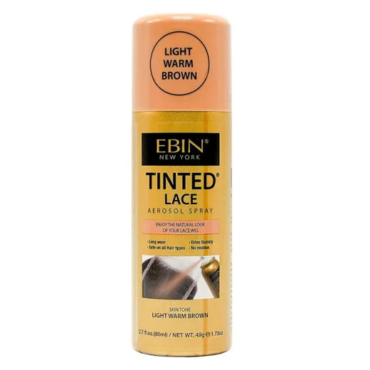 EBIN Tinted Lace Aerosol Spray Light Warm Brown 80ml