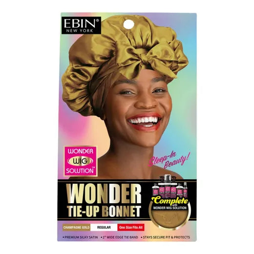 EBIN Wonder Wig Tie-Up Bonnet Champagne Gold - Regular