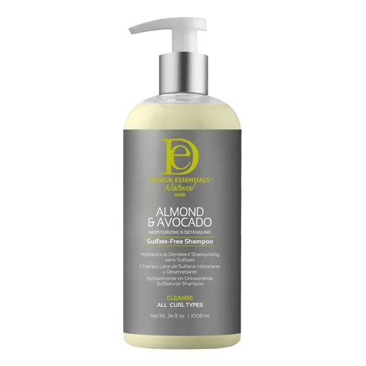 Design Essentials Almond & Avocado Moisturizing & Detangling Sulfate-Free Shampoo 1008ml