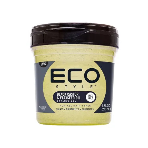 Eco Style Black Castor & Flaxseed Oil Styling Gel 08oz