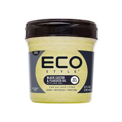 Eco Style Black Castor & Flaxseed Oil Styling Gel 08oz