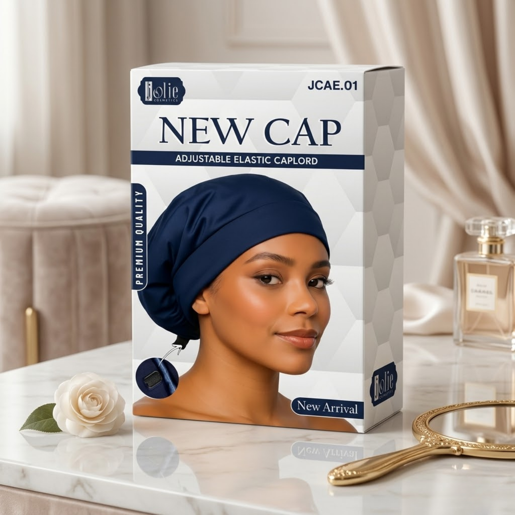 Jolie - Adjustable Elastic Caplord - Blue