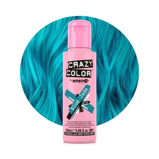 Crazy Color Semi-Permanent Hair Color 67 Blue Jade 100ml