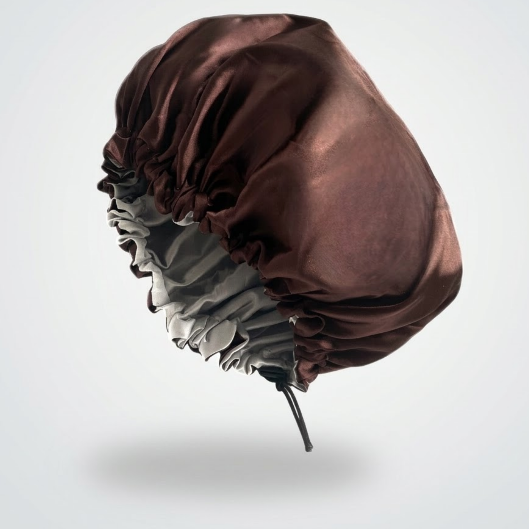Jolie - Satin Sleep Cap - Brown