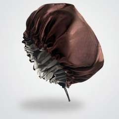 Jolie - Satin Sleep Cap - Brown