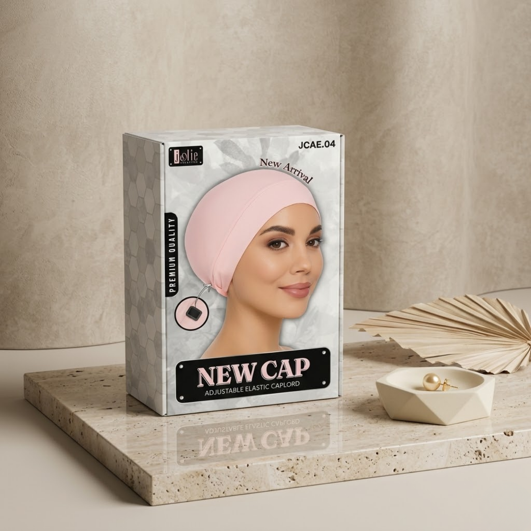 Jolie - Adjustable Elastic Caplord - Light Pink