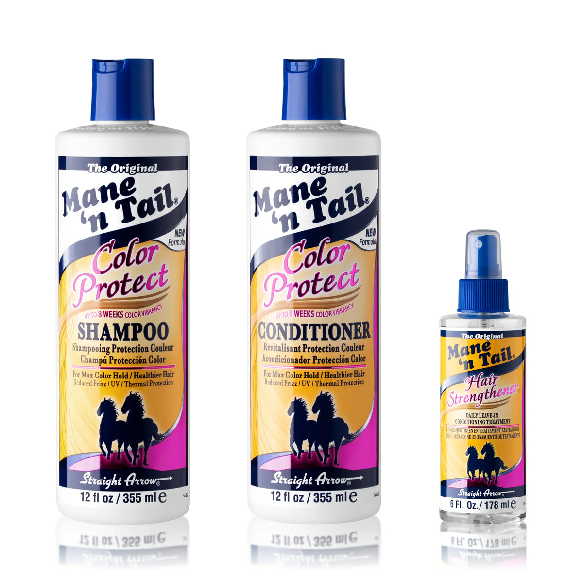 Color Protect Shampoo & Conditioner with Hair Strengthener (3-Pack)