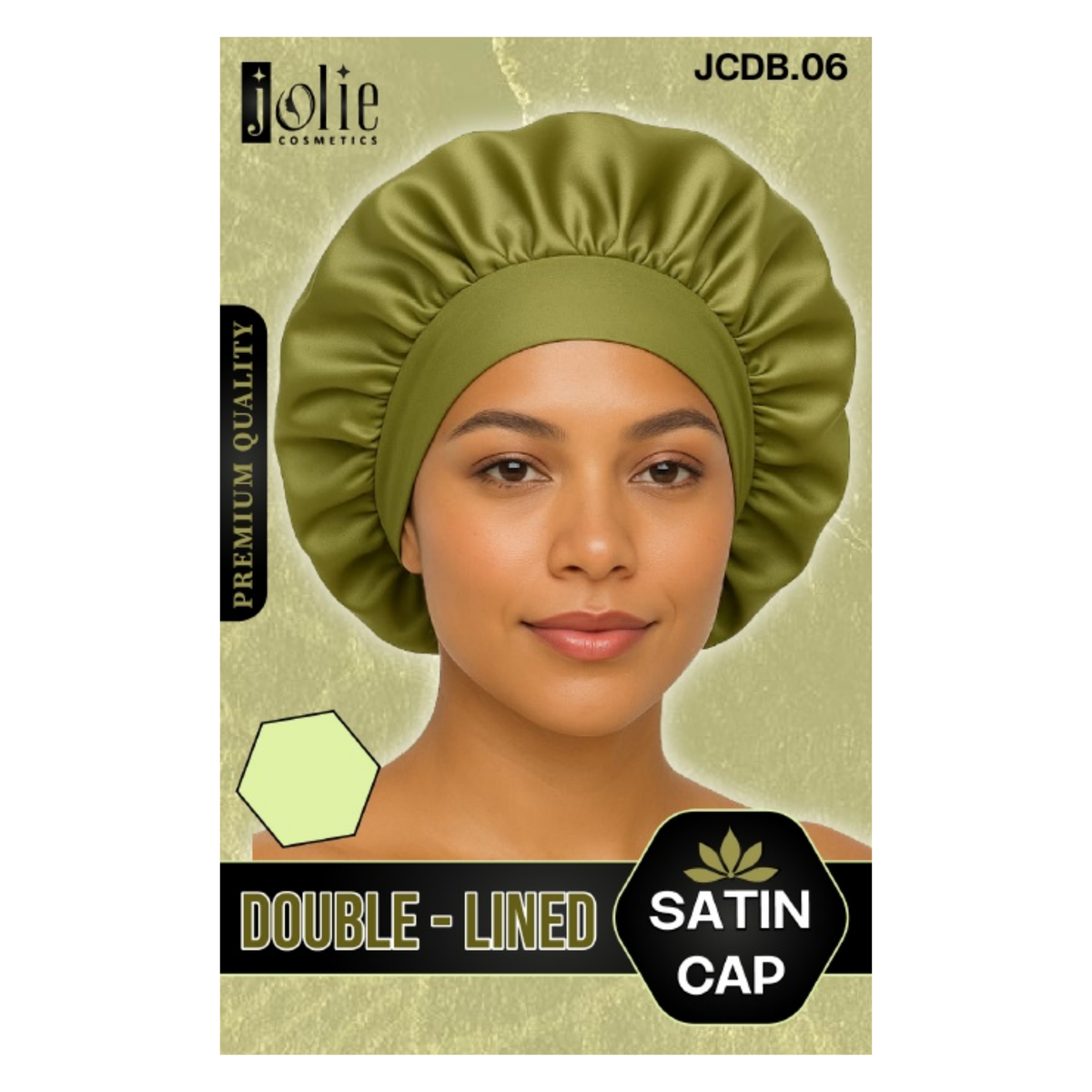 Jolie - Double Lined Satin Cap - Green