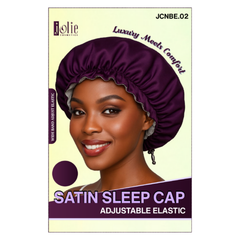 Jolie - Satin Sleep Cap - Purple