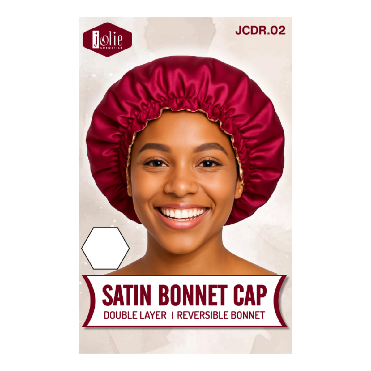 Jolie - Satin Bonnet Cap - Red