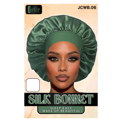 Jolie - Silk Bonnet Large Sleep Cap - Blue