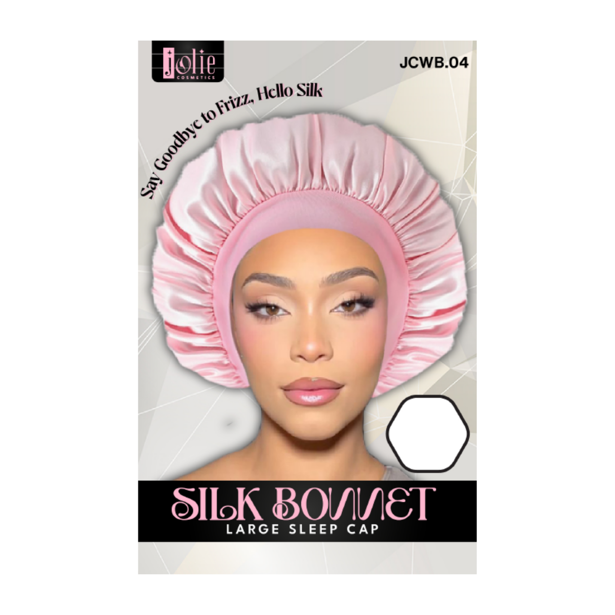 Jolie - Silk Bonnet Large Sleep Cap - Light Pink