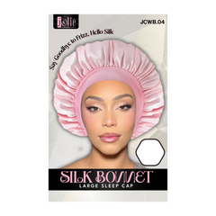Jolie - Silk Bonnet Large Sleep Cap - Light Pink