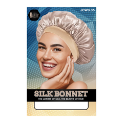 Jolie - Silk Bonnet Large Sleep Cap - White