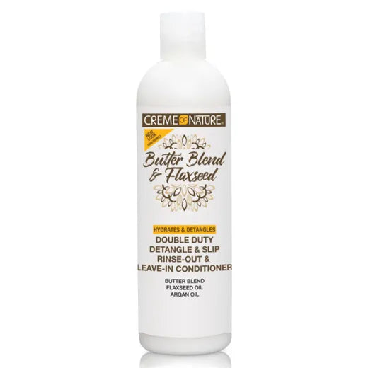 Creme of Nature Butter Blend & Flaxseed Rinse-Out & Leave-In Conditioner 12oz