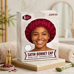 Jolie - Satin Bonnet Cap - Red