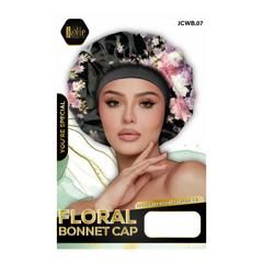 Jolie - Silk Bonnet Large Sleep Cap - Floral